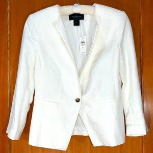 NWT Ann Taylor white linen blazer/jacket